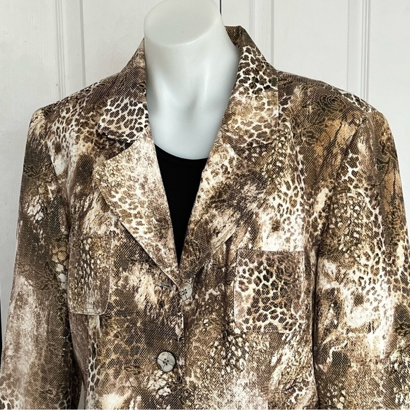 Joseph Ribhoff Snake Print Jacket Size 14 - Picture 13 of 15